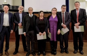 Professor Hanganu-Opatz at the public annual celebration of the Academy of Sciences in Hamburg